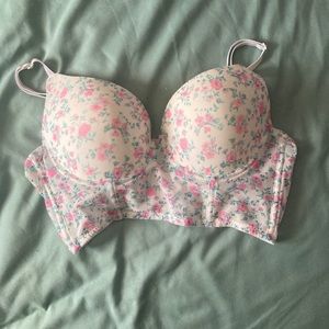 Floral corset bra top